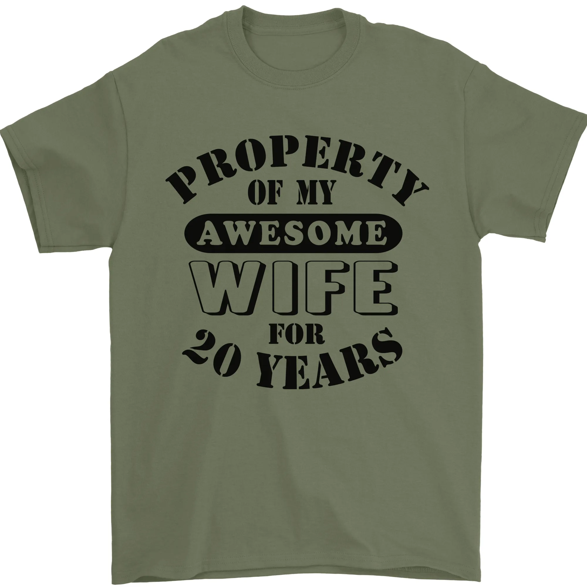 20th Wedding Anniversary 20 Year Funny Wife Mens T-Shirt 100% Cotton