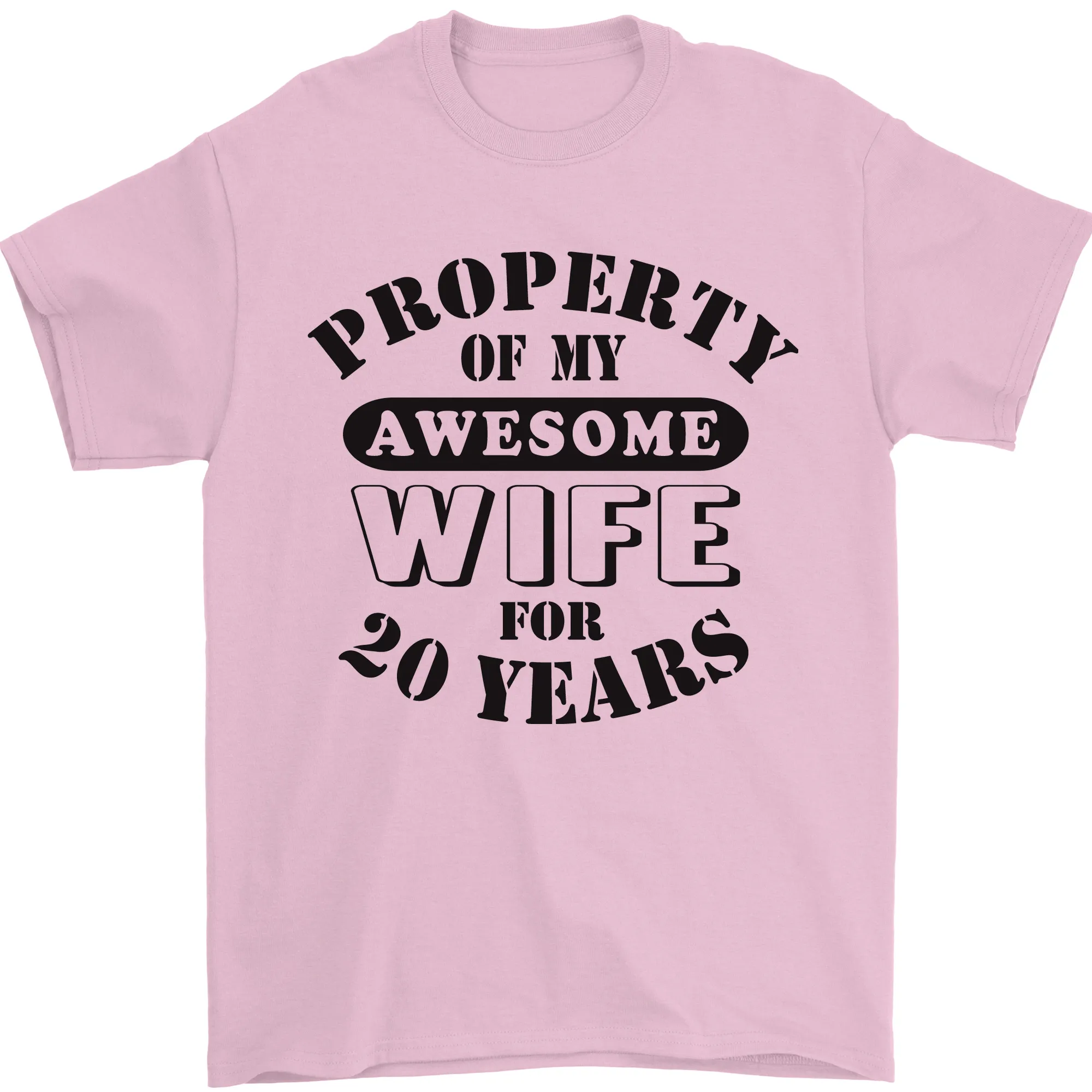 20th Wedding Anniversary 20 Year Funny Wife Mens T-Shirt 100% Cotton