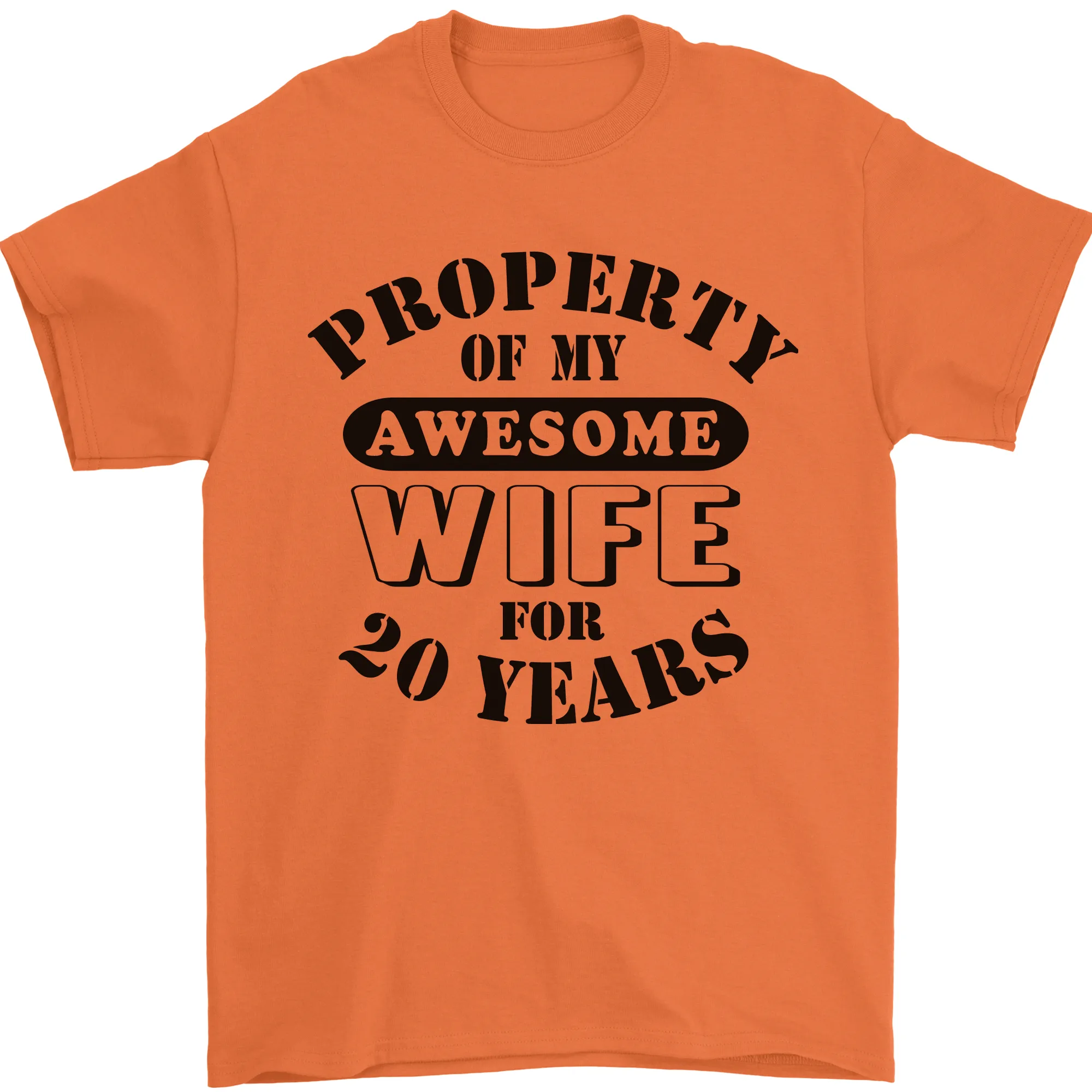 20th Wedding Anniversary 20 Year Funny Wife Mens T-Shirt 100% Cotton