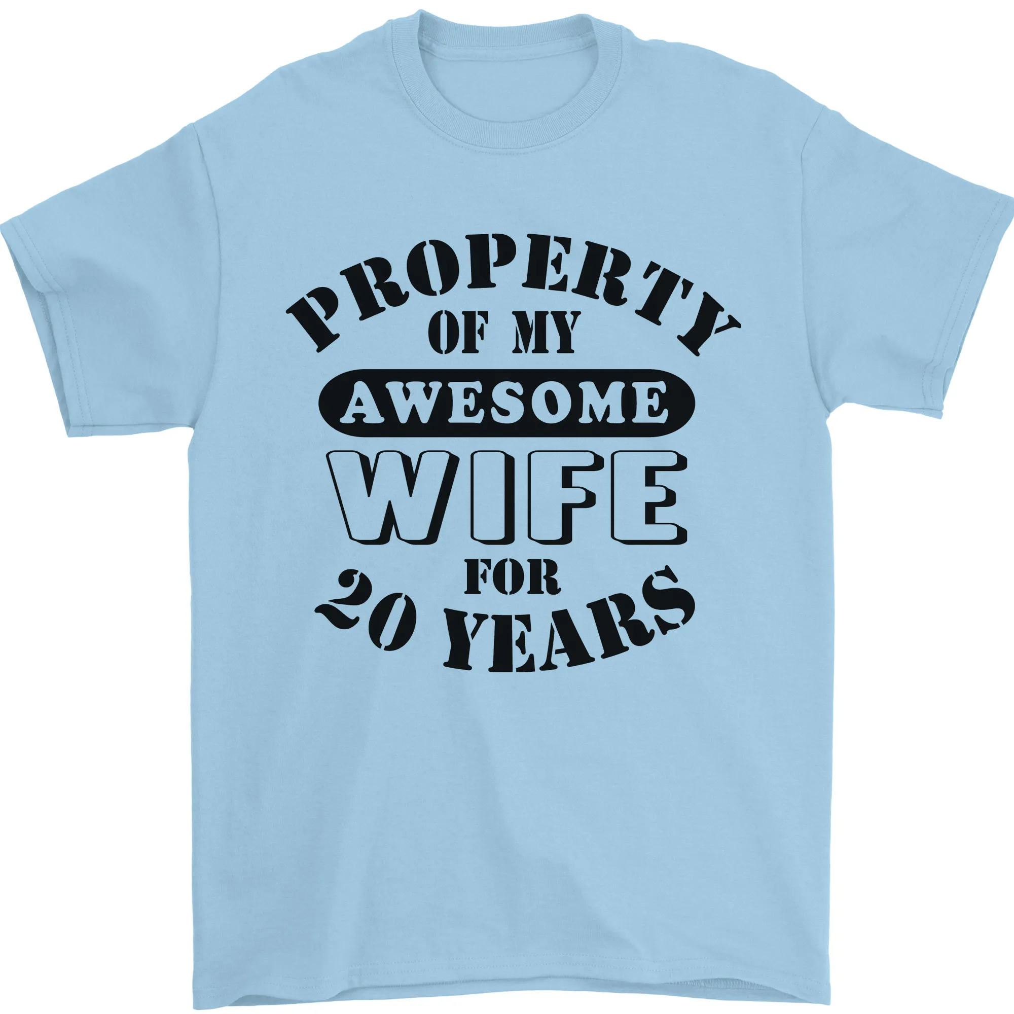 20th Wedding Anniversary 20 Year Funny Wife Mens T-Shirt 100% Cotton