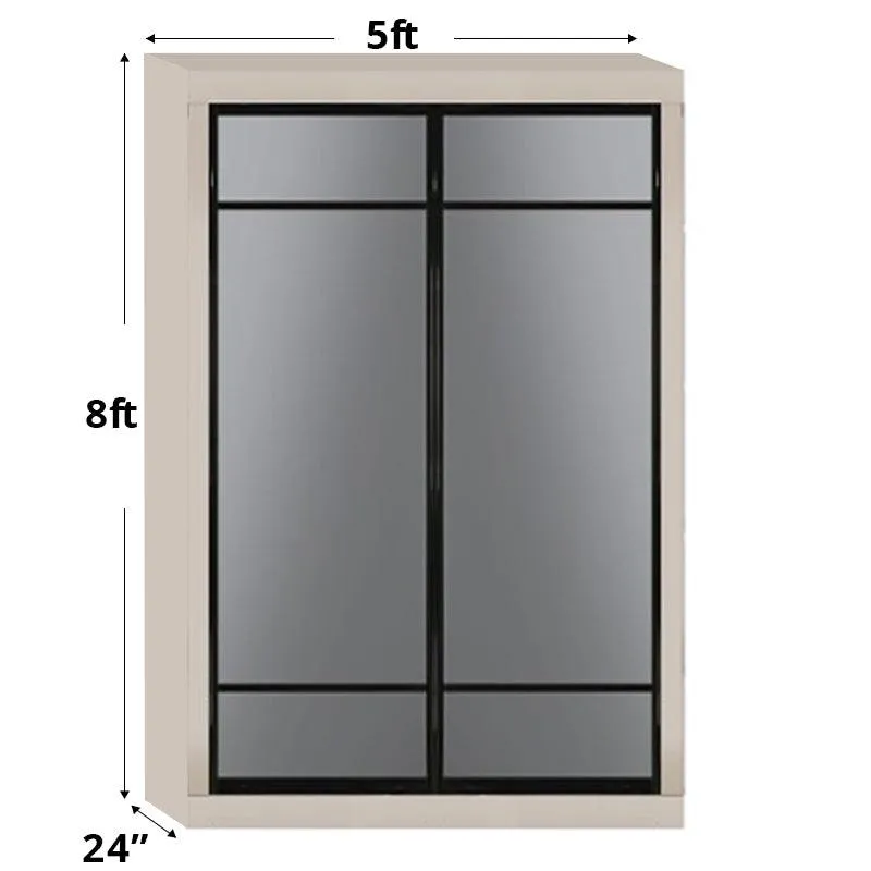 5ftx8ft Sliding Door Wardrobe D1(MG)