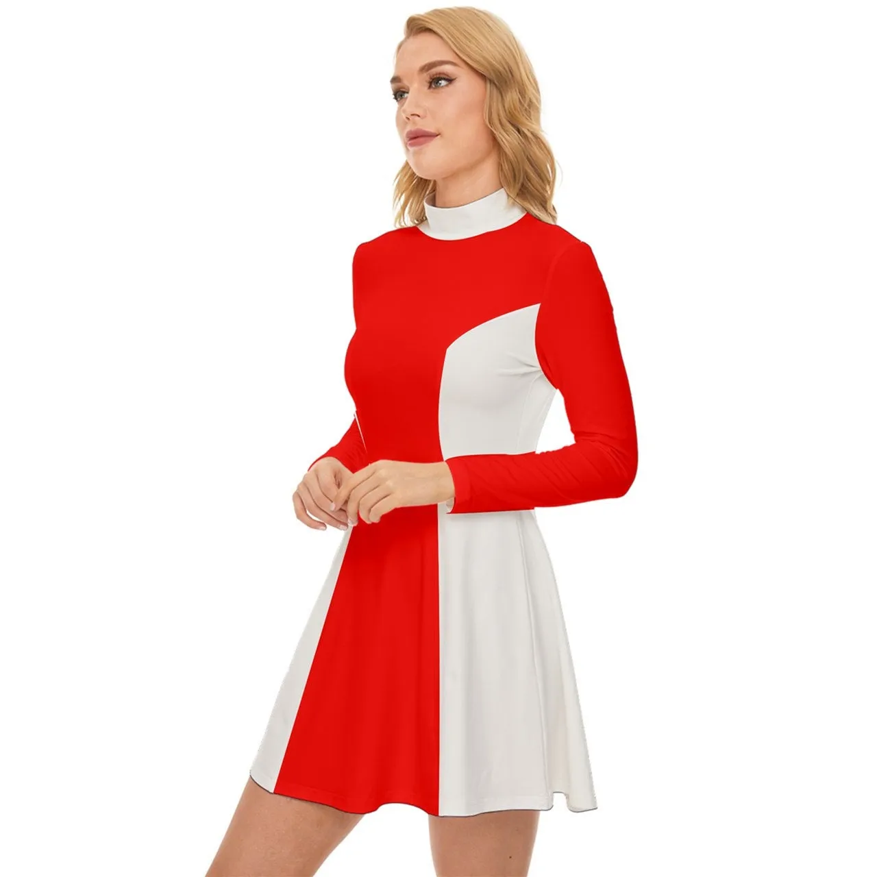 60s Dress Style, Mod Dress, Red Mod Dress, Color block Dress, Red GOGO Dress, Red White mini Dress, Red 60s style dress, 60s mini dress