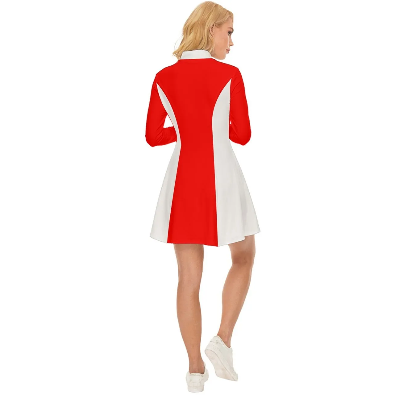 60s Dress Style, Mod Dress, Red Mod Dress, Color block Dress, Red GOGO Dress, Red White mini Dress, Red 60s style dress, 60s mini dress