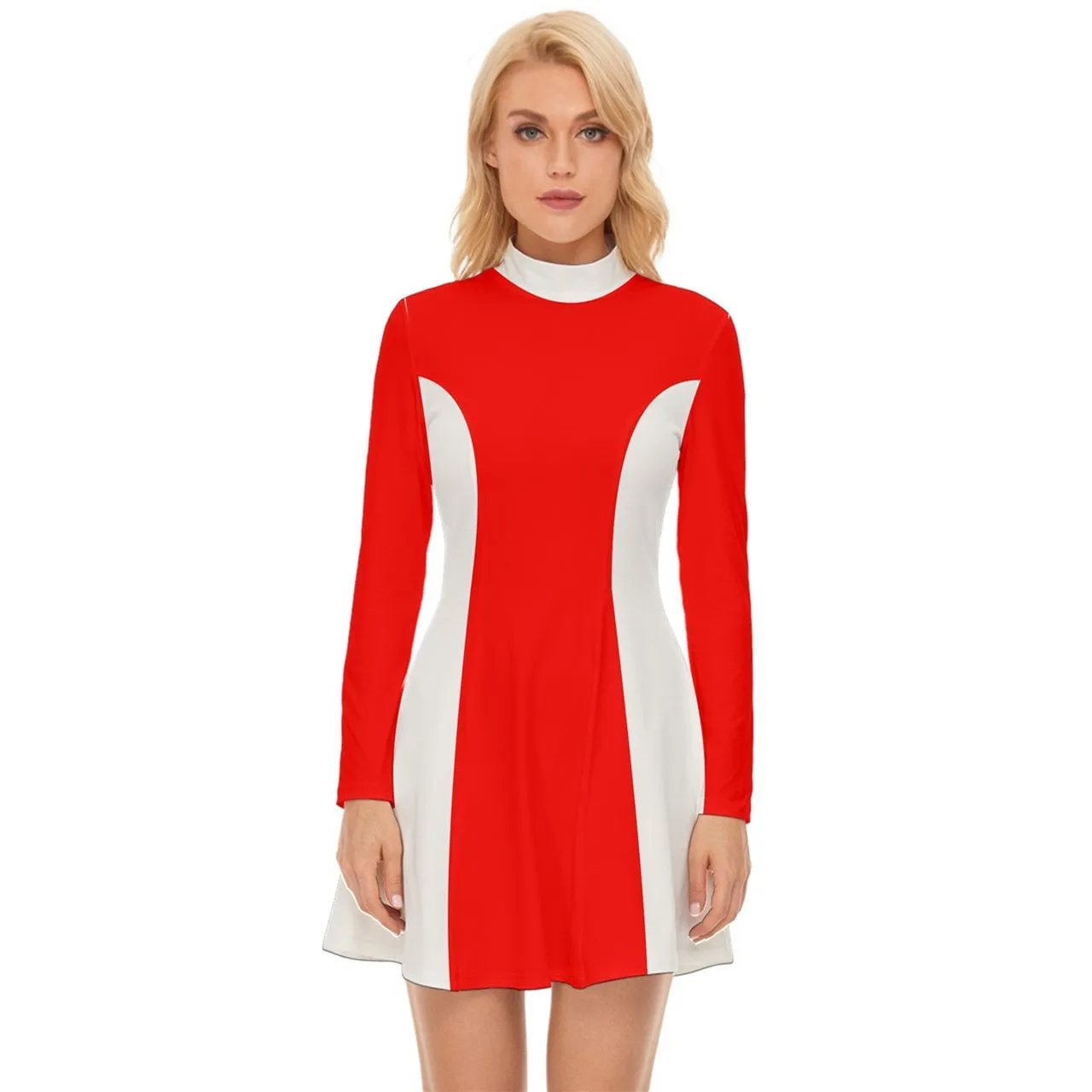 60s Dress Style, Mod Dress, Red Mod Dress, Color block Dress, Red GOGO Dress, Red White mini Dress, Red 60s style dress, 60s mini dress