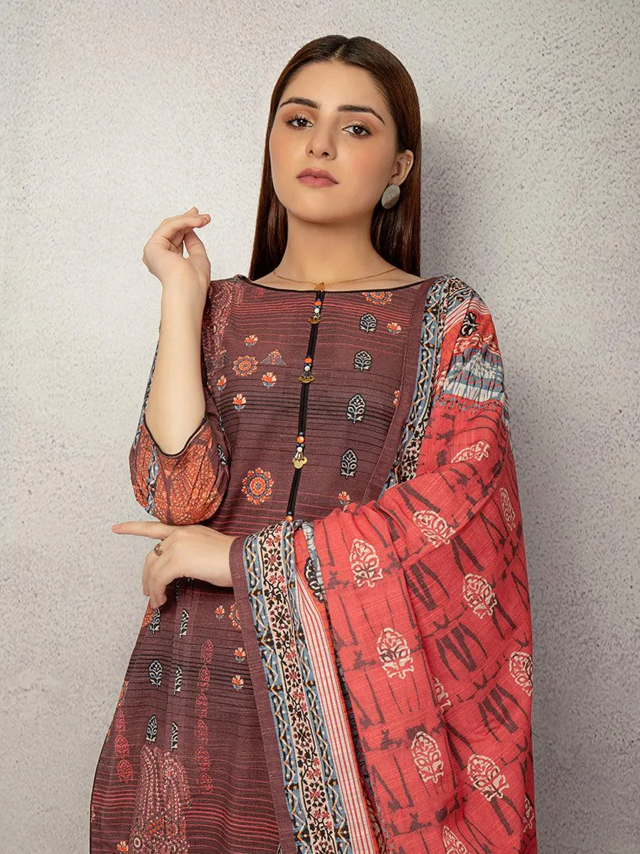 ACE Galleria Digital Printed Unstitched 3 Piece Khaddar Suit ACE 12127