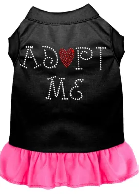 Adopt Me Rhinestone Dress Black With Bright Pink Xs (8)