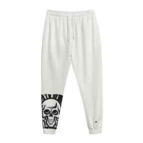 All-Over Print Men's Sweatpants | Interlock white weightlifting theme