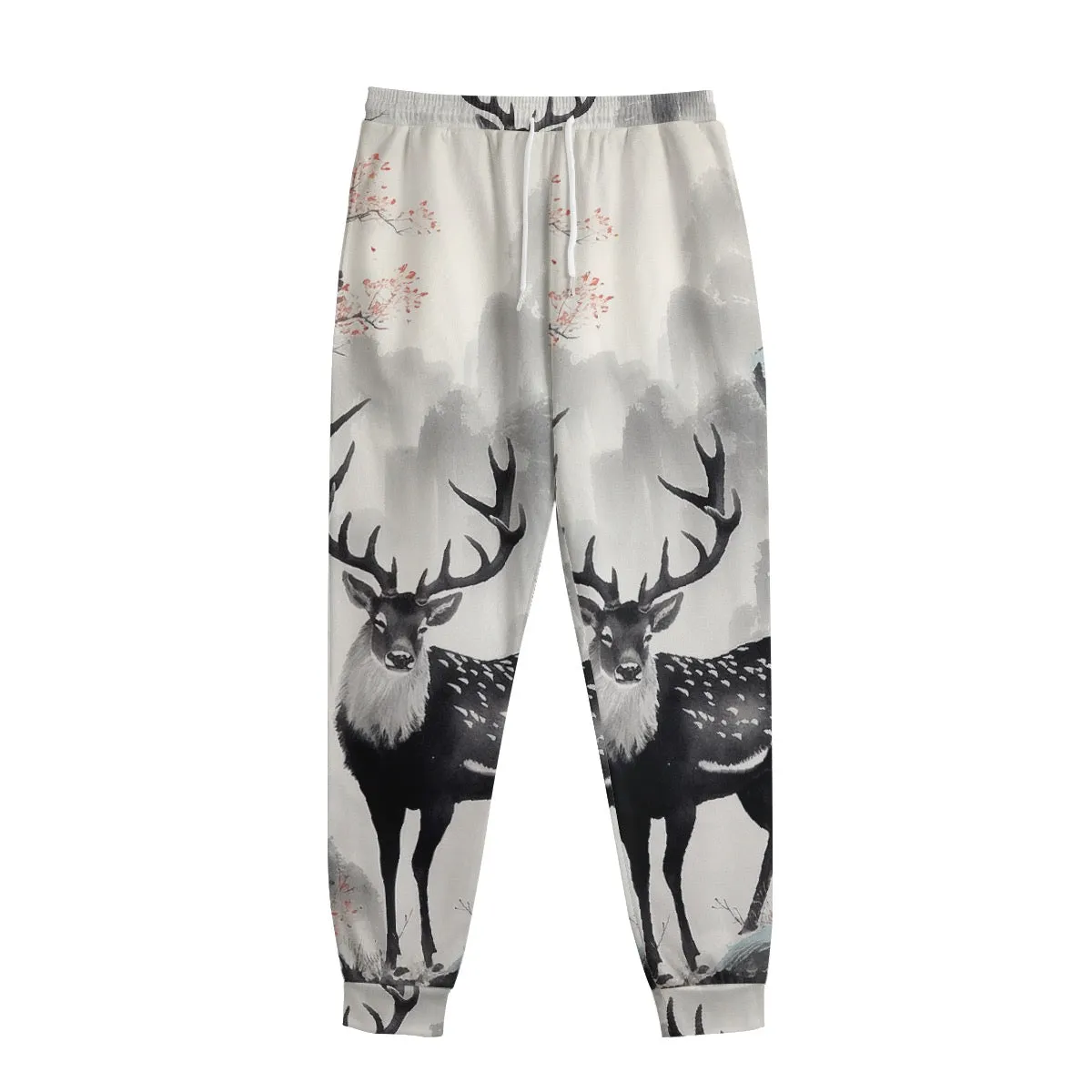 All-Over Print Men's Sweatpants With Waistband232 deer print