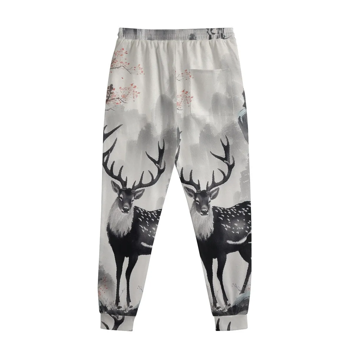 All-Over Print Men's Sweatpants With Waistband232 deer print