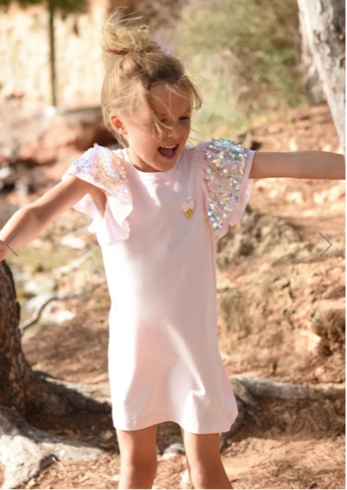 Angel's Face Girls Lola Dress In Ballet Pink or Blue