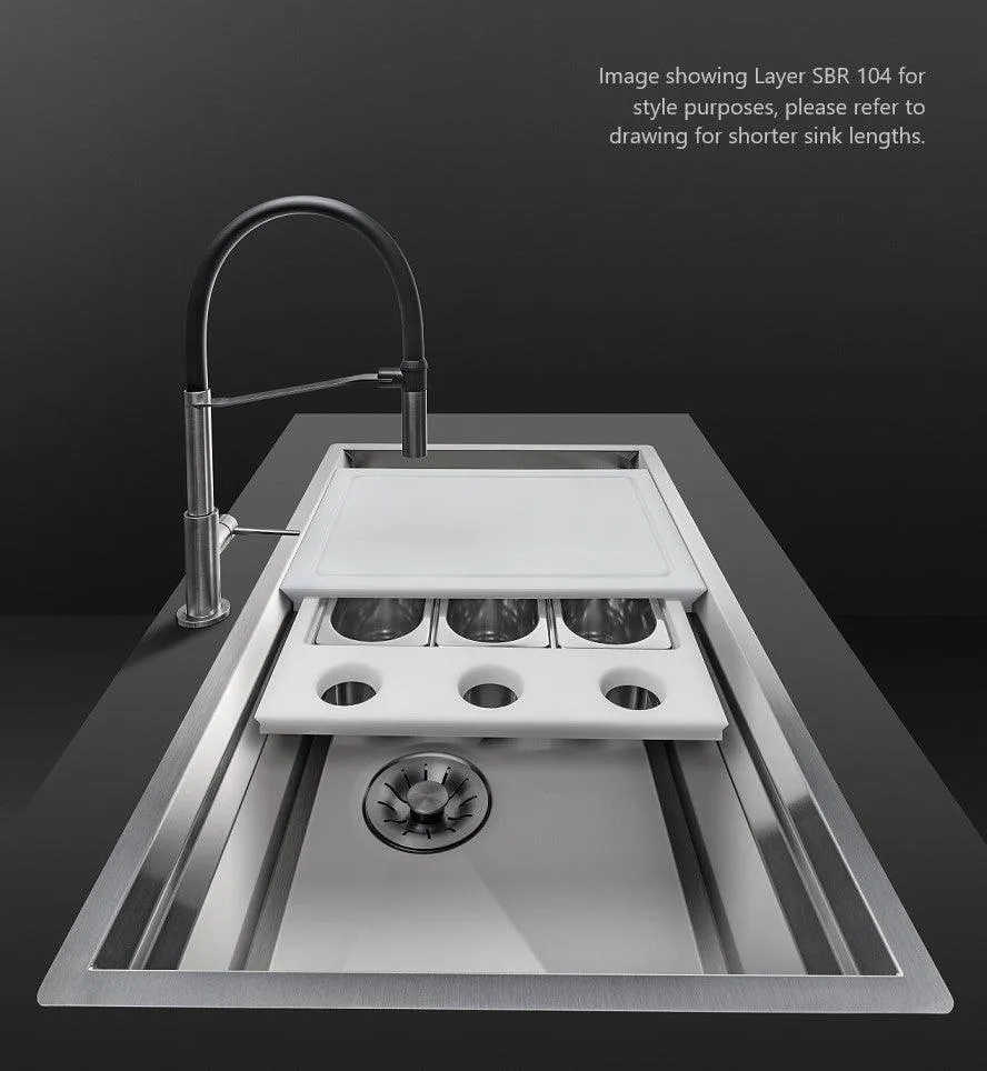 Artinox Layer SBR 50, top or undermount multi-level sink