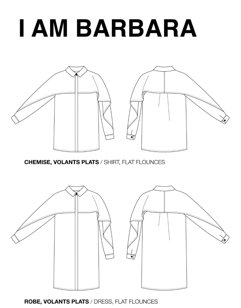 Barbara Shirt & Dress Sewing Pattern, I AM Patterns