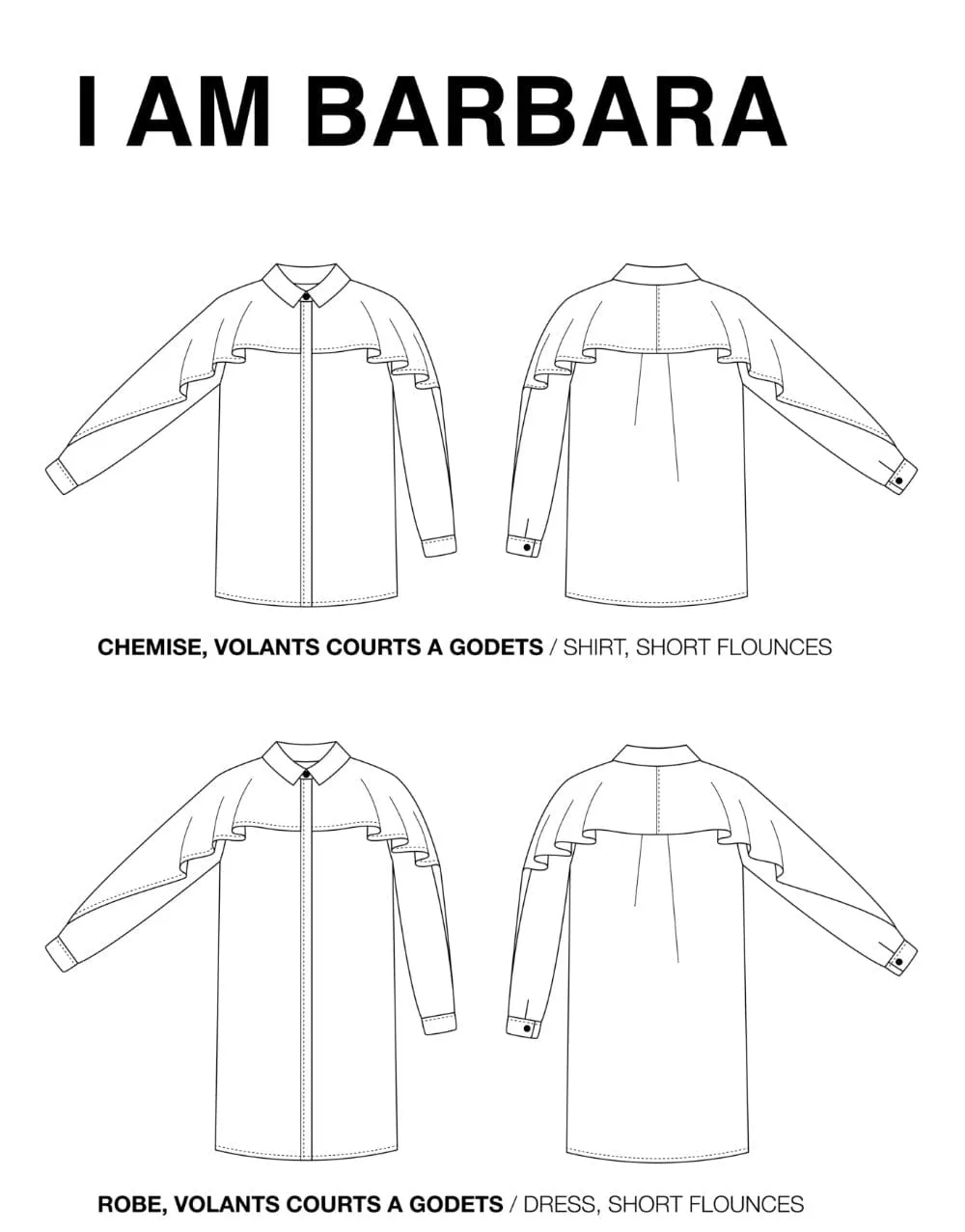 Barbara Shirt & Dress Sewing Pattern, I AM Patterns