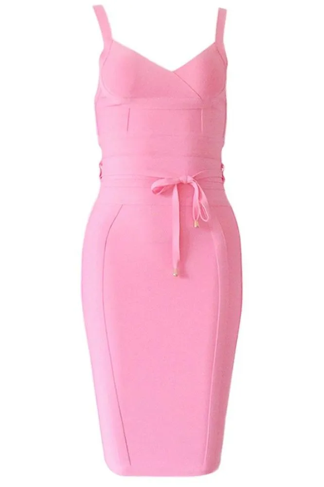 Bek Bandage Dress - Blush Pink