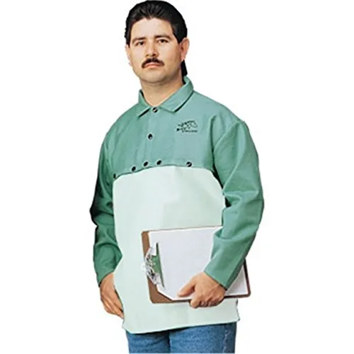 Black Stallion F2-21CS, 9oz. Green FR Cotton Welding Cape Sleeve, Medium