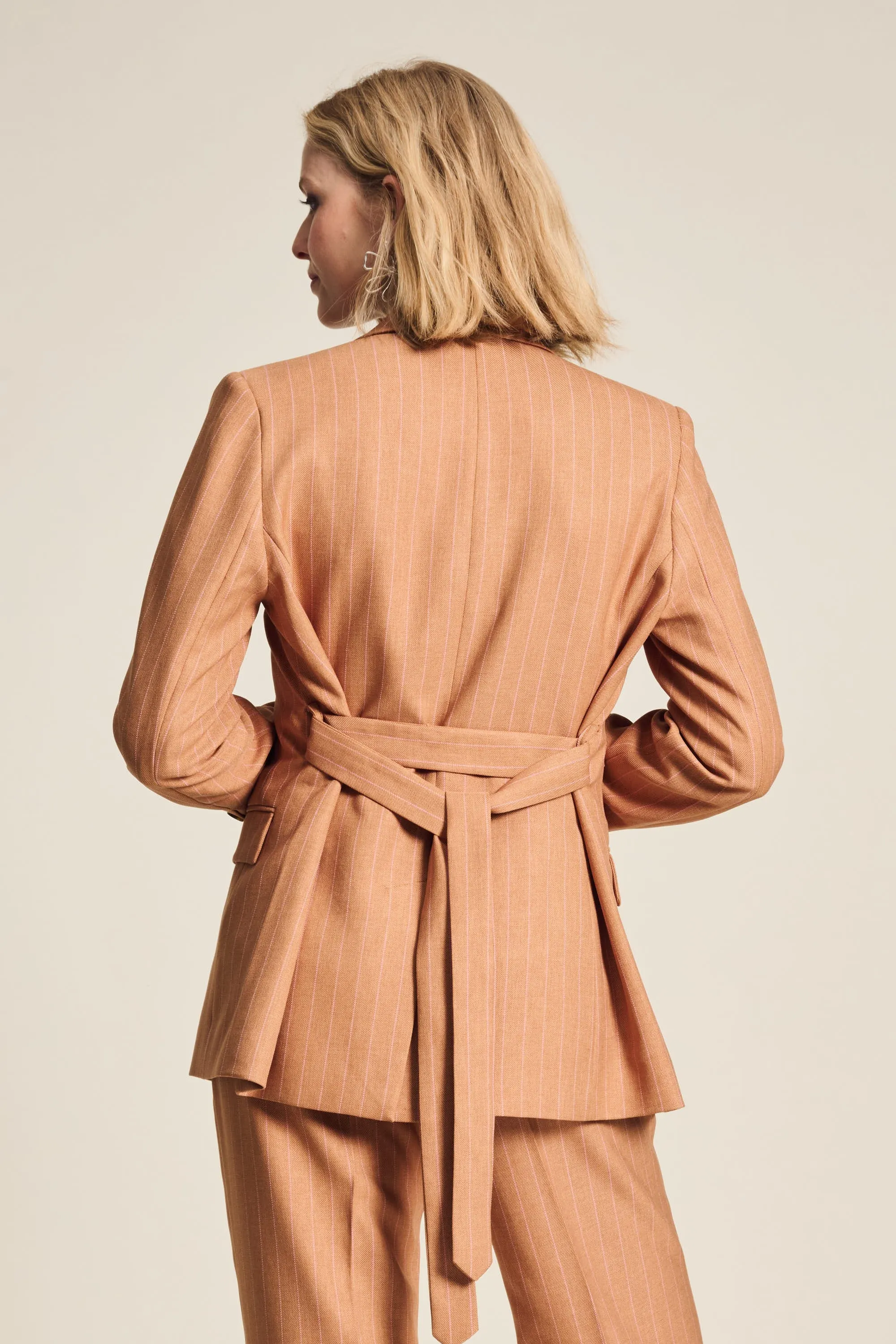 BLAZER - Striped Sugar Brown