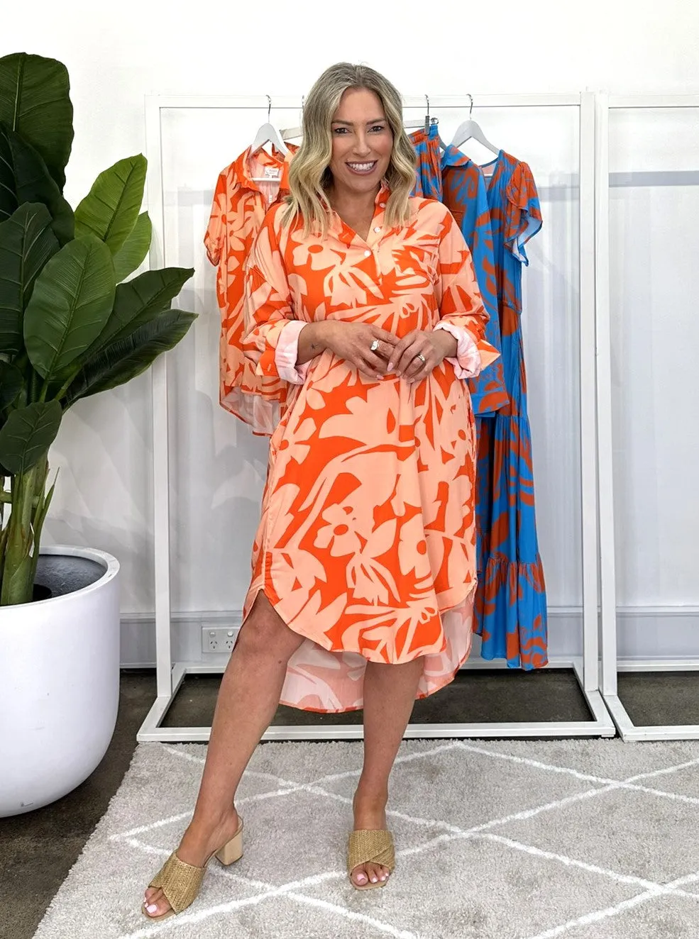 Bondi Dress - Orange Print