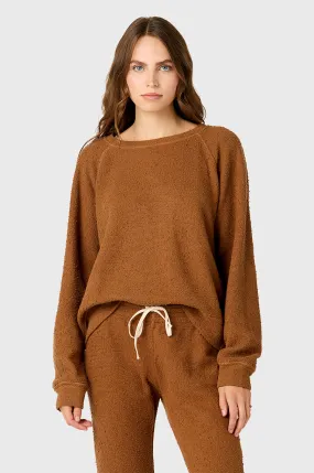 BRENTWOOD SWEATSHIRT IN PRALINE BOUCLÉ