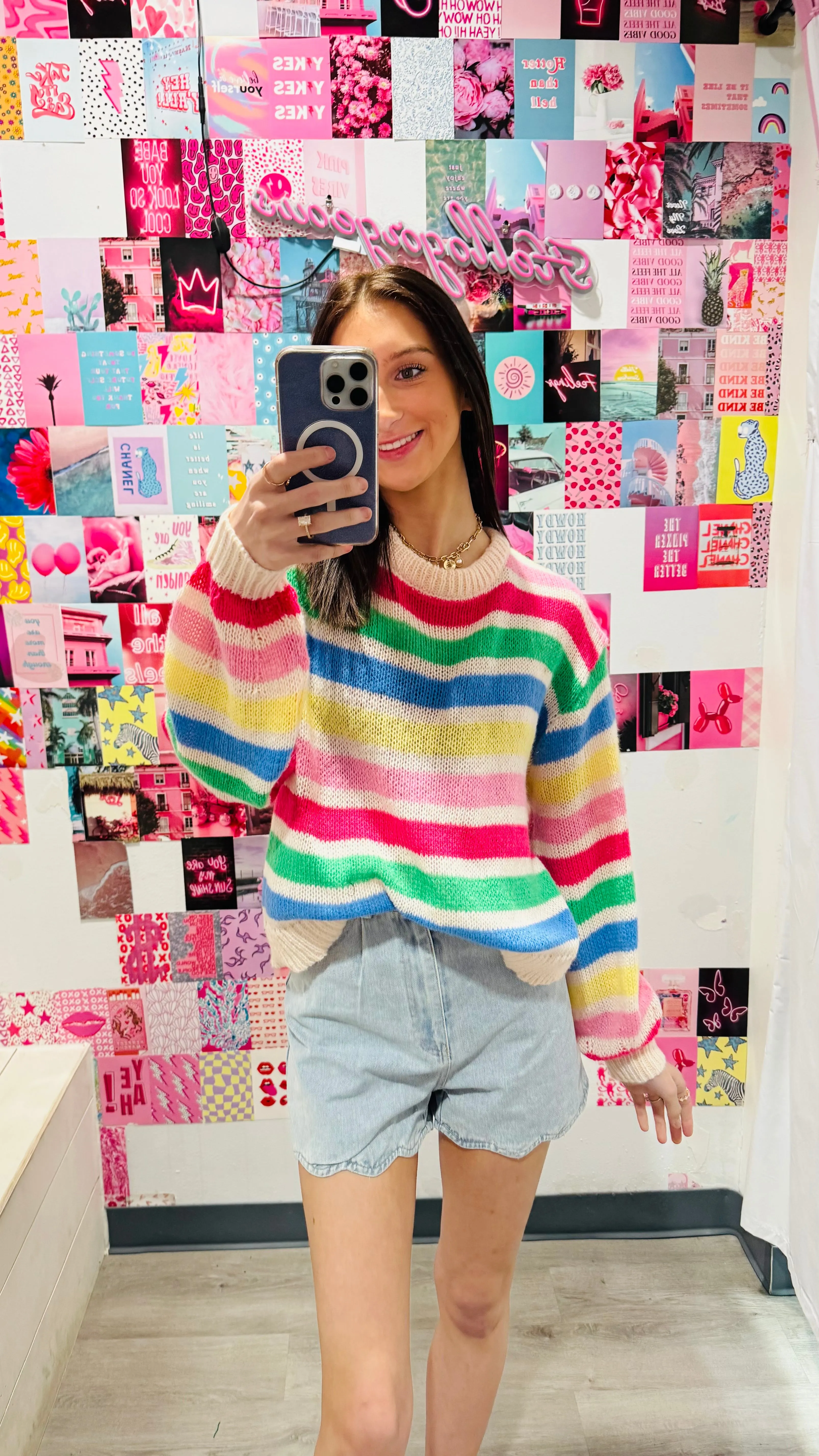 Brighten The Day Striped Sweater