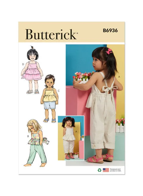 Butterick Baby/Child Overall & Dress B6936