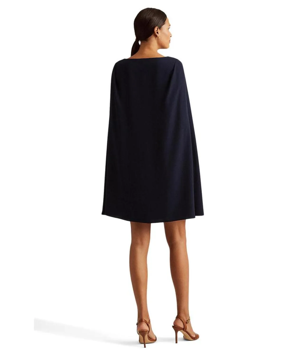 Cape Georgette Cocktail Dress