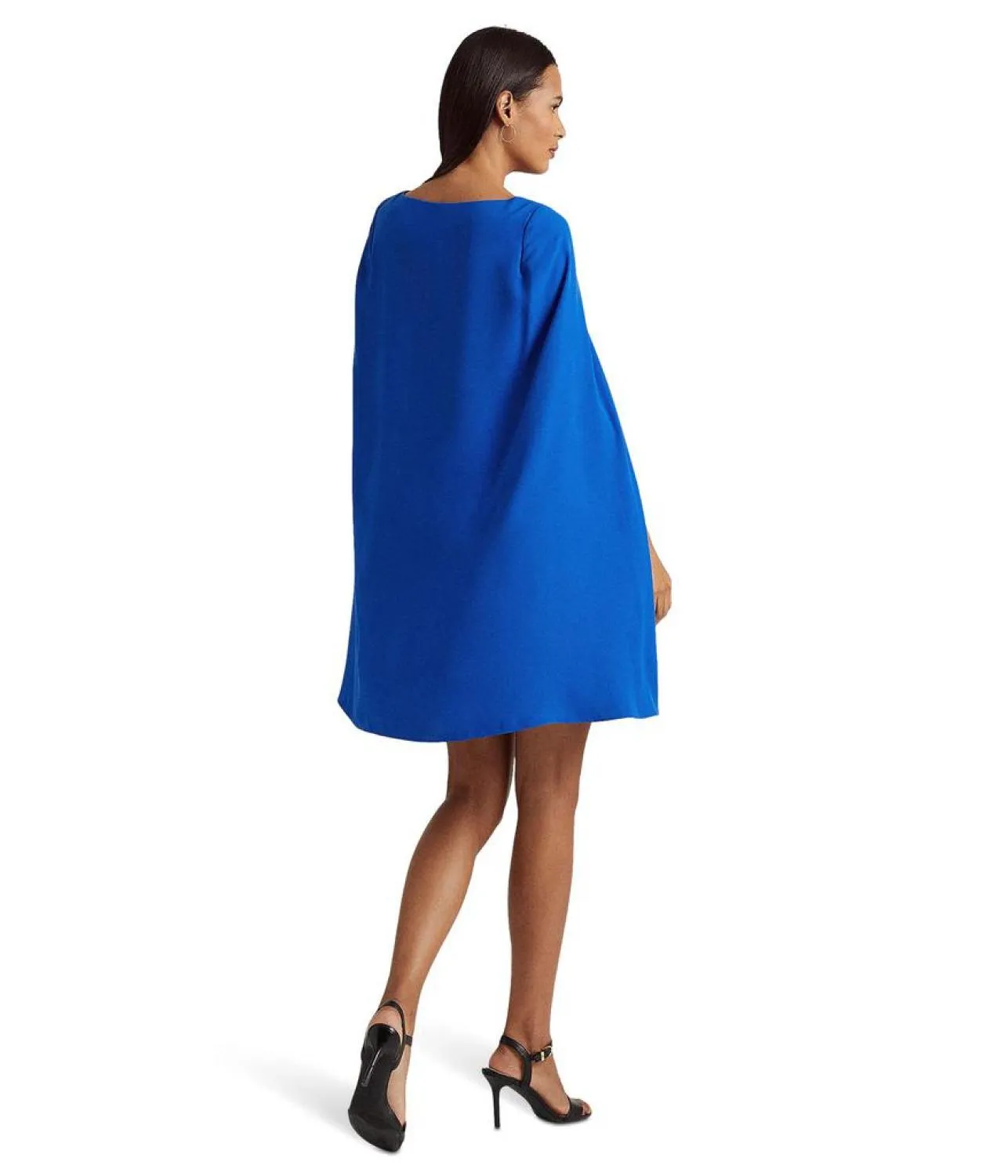 Cape Georgette Cocktail Dress