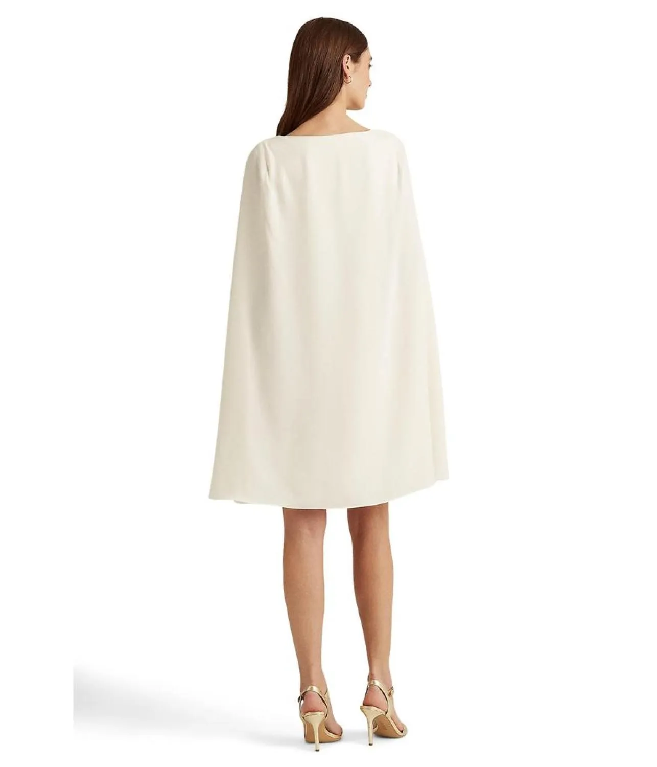 Cape Georgette Cocktail Dress