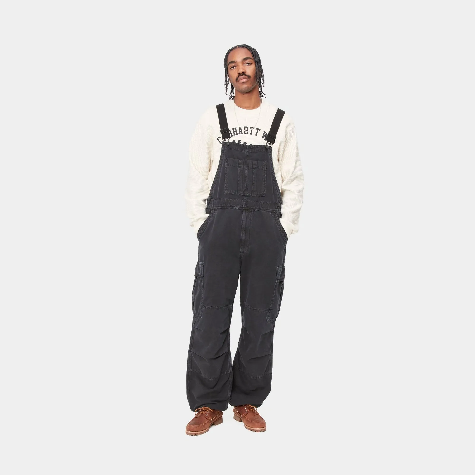 Cargo Bib Overall | Black (stone dyed)