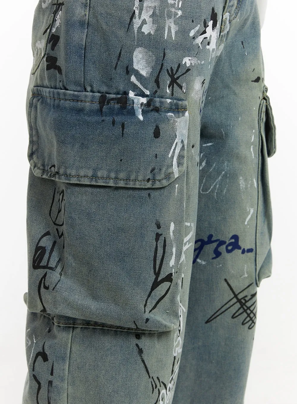 Cargo Painted Jeans CA430