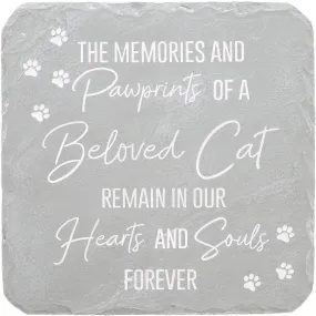 Cat Memorial - 7.75" x 7.75" Garden Stone