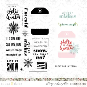 Cedar & Snow "Winter Wishes" Stamp Set - December 2024