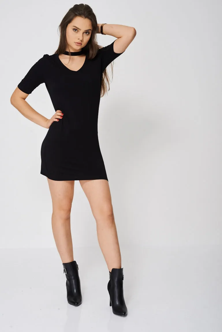 Choker Neck T-Shirt Dress Ex-Branded