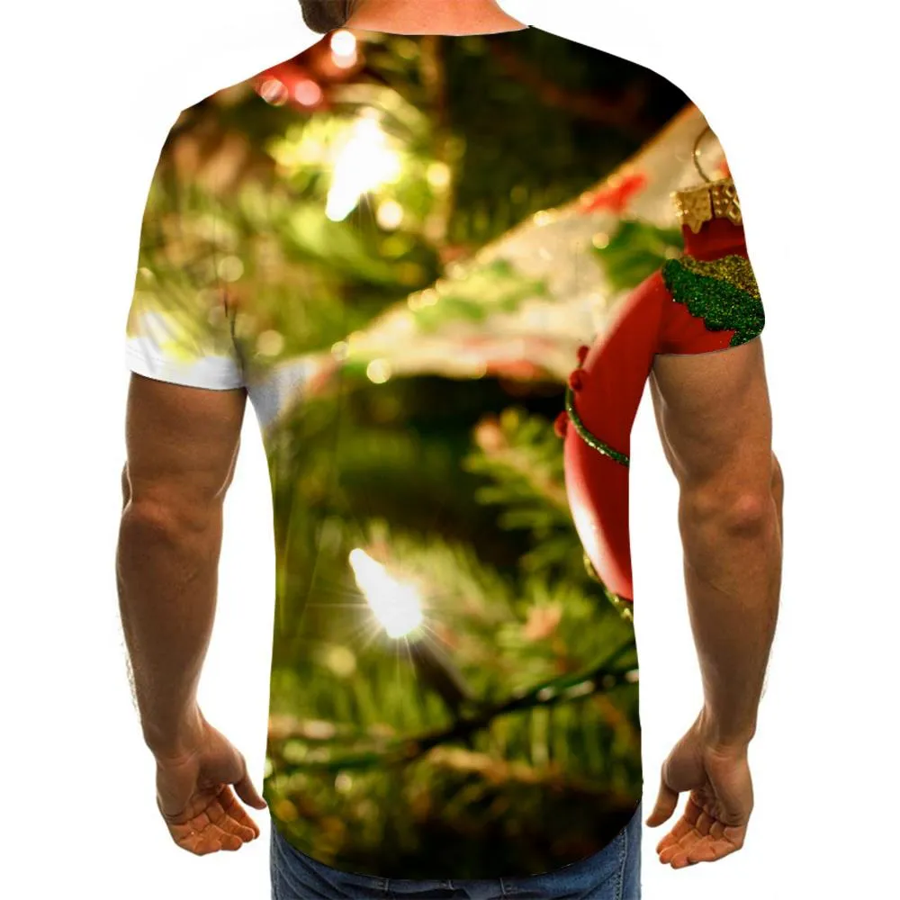 Christmas tree lights shirts festival clothing Cool art costume men Christmas