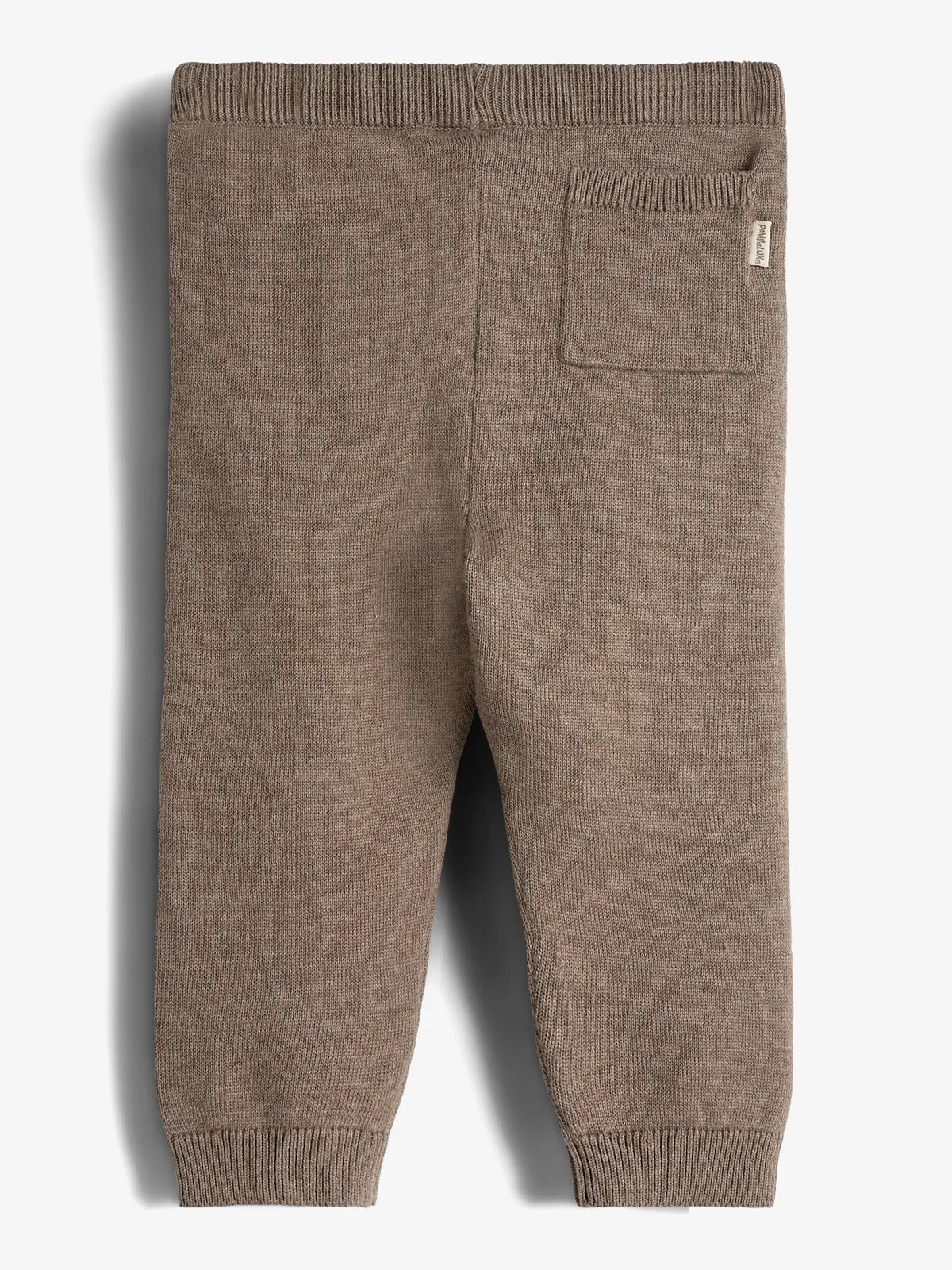 Cotton Knit Trousers - Little - Brown Melange