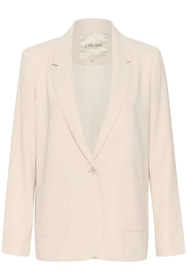 CREAM LONG SLEEVE BLAZER