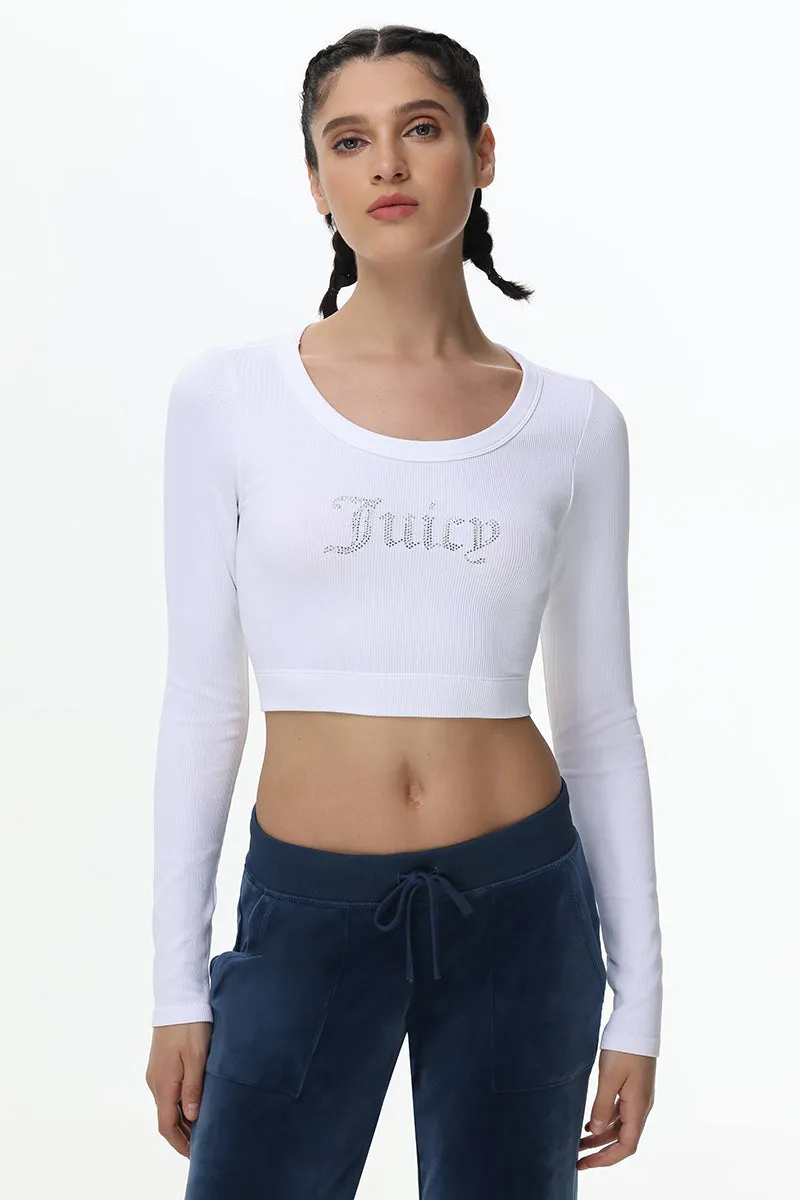 Cropped Long Sleeve Baby Tee