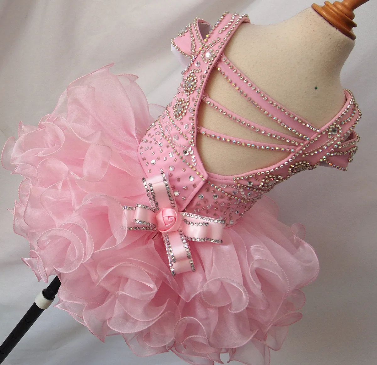 Custom Infant/toddler/baby/children/kids Girl's glitz Pageant Dress