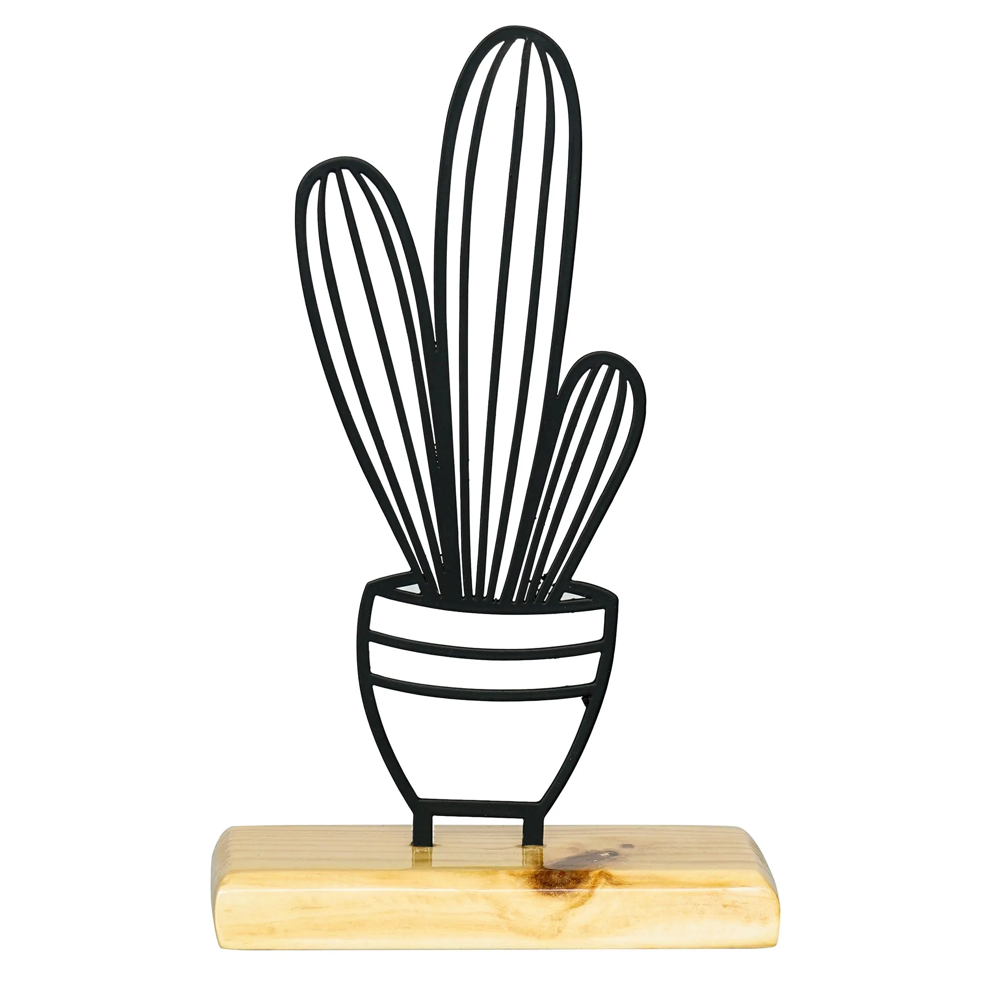 Cute Cactus Metal Sculpture