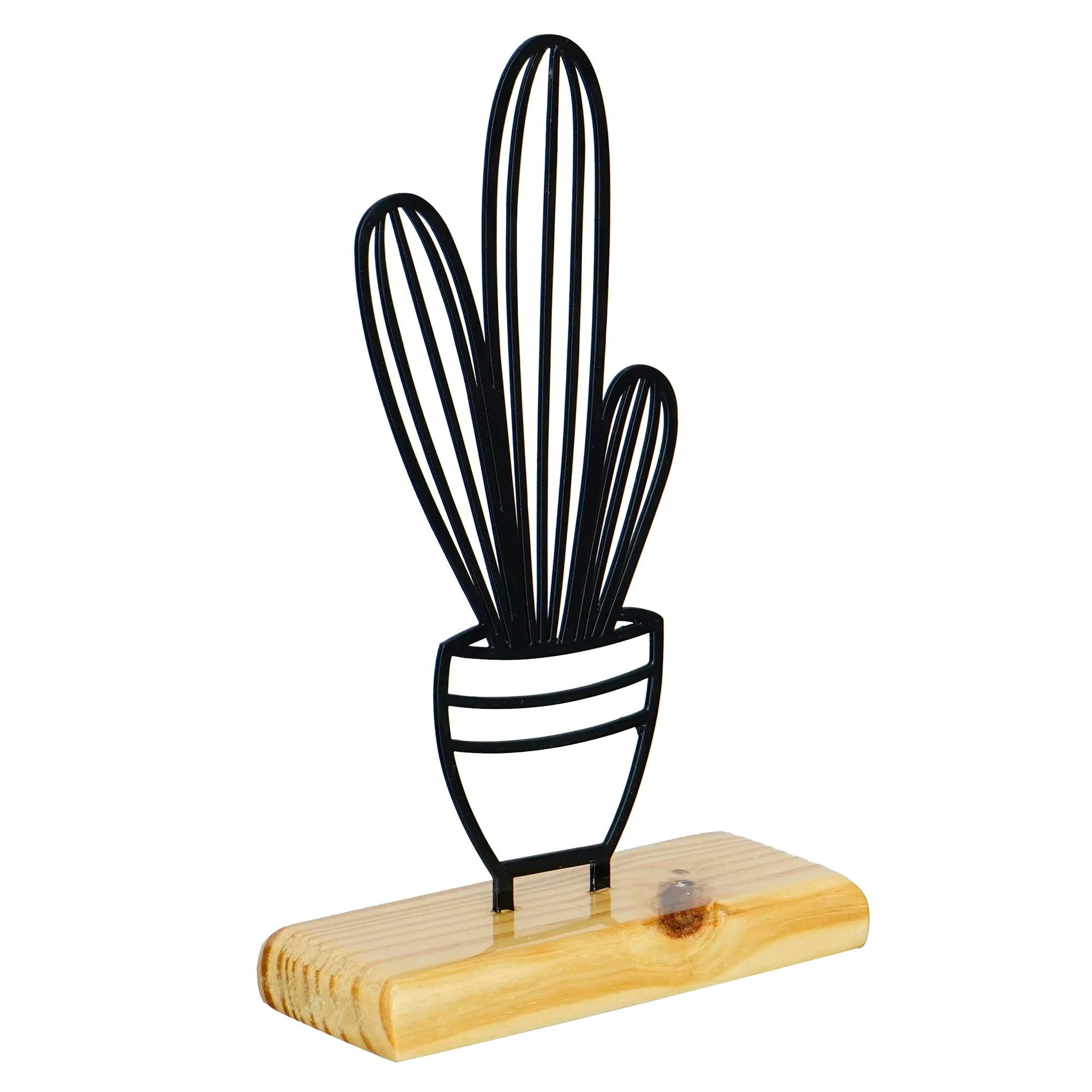 Cute Cactus Metal Sculpture