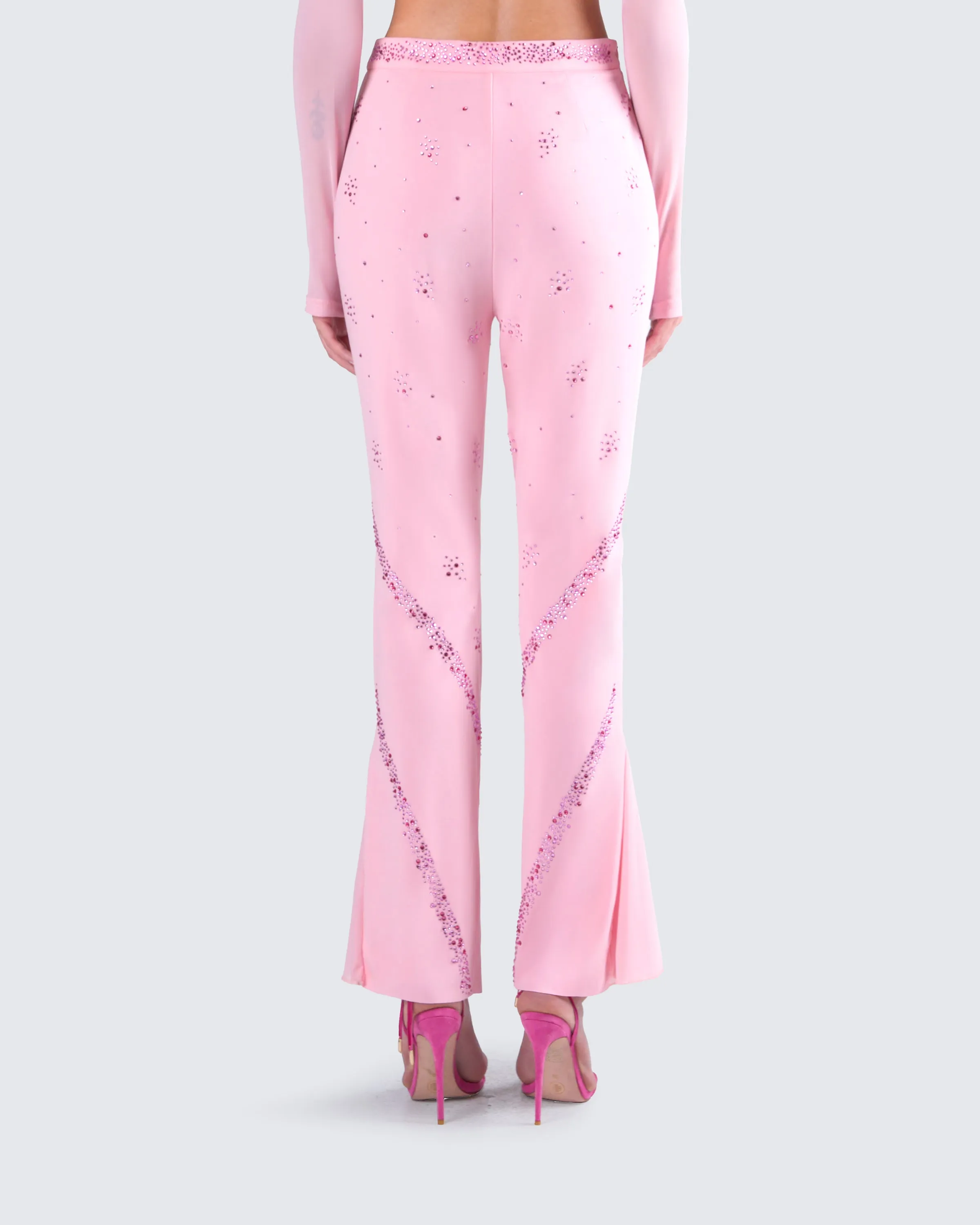 Delisa Pink Rhinestone Pant