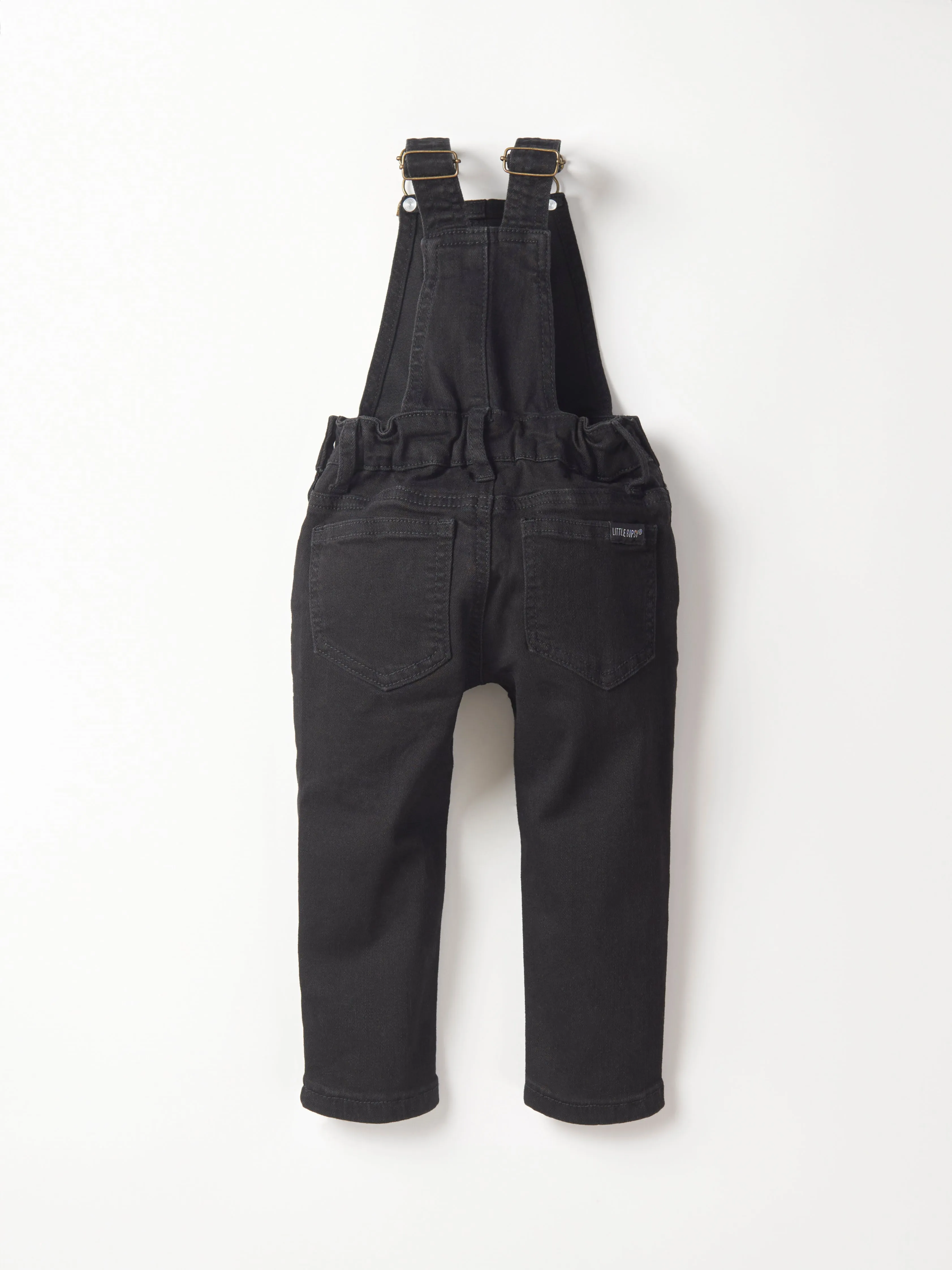 Distressed Denim Overall - Black Wash