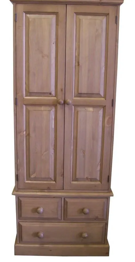 **Double Wardrobe with 3 Drawer or 2 Full Drawer Base