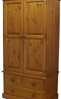 **Double Wardrobe with 3 Drawer or 2 Full Drawer Base