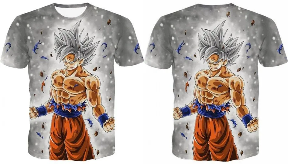 Dragon Ball Z T Shirts Mens Summer 3D Print Super Saiyan Goku Black Zamasu Vegeta Dragonball Casual Tee Shirt tops Tee