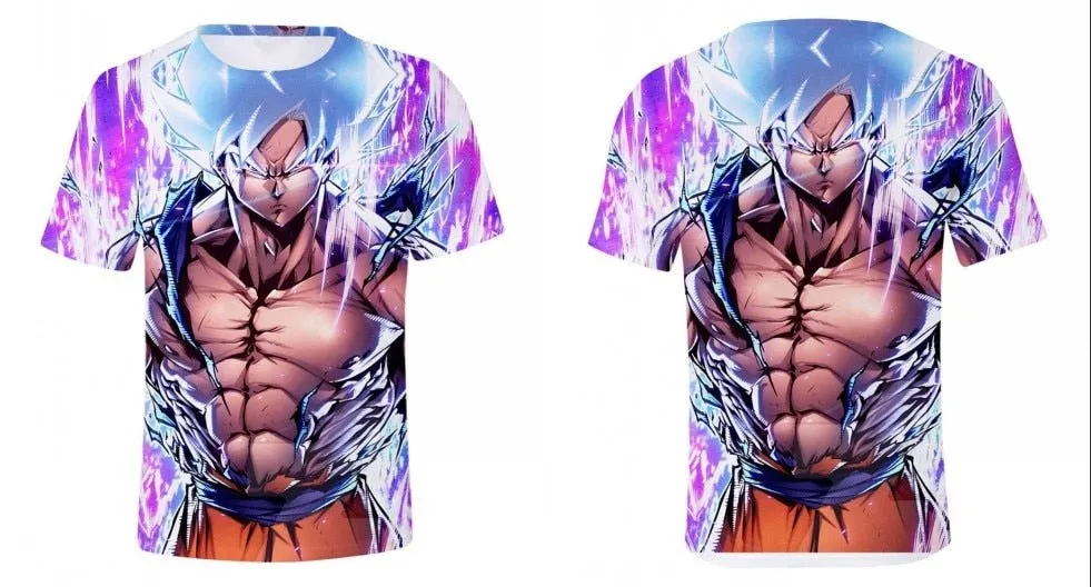 Dragon Ball Z T Shirts Mens Summer 3D Print Super Saiyan Goku Black Zamasu Vegeta Dragonball Casual Tee Shirt tops Tee