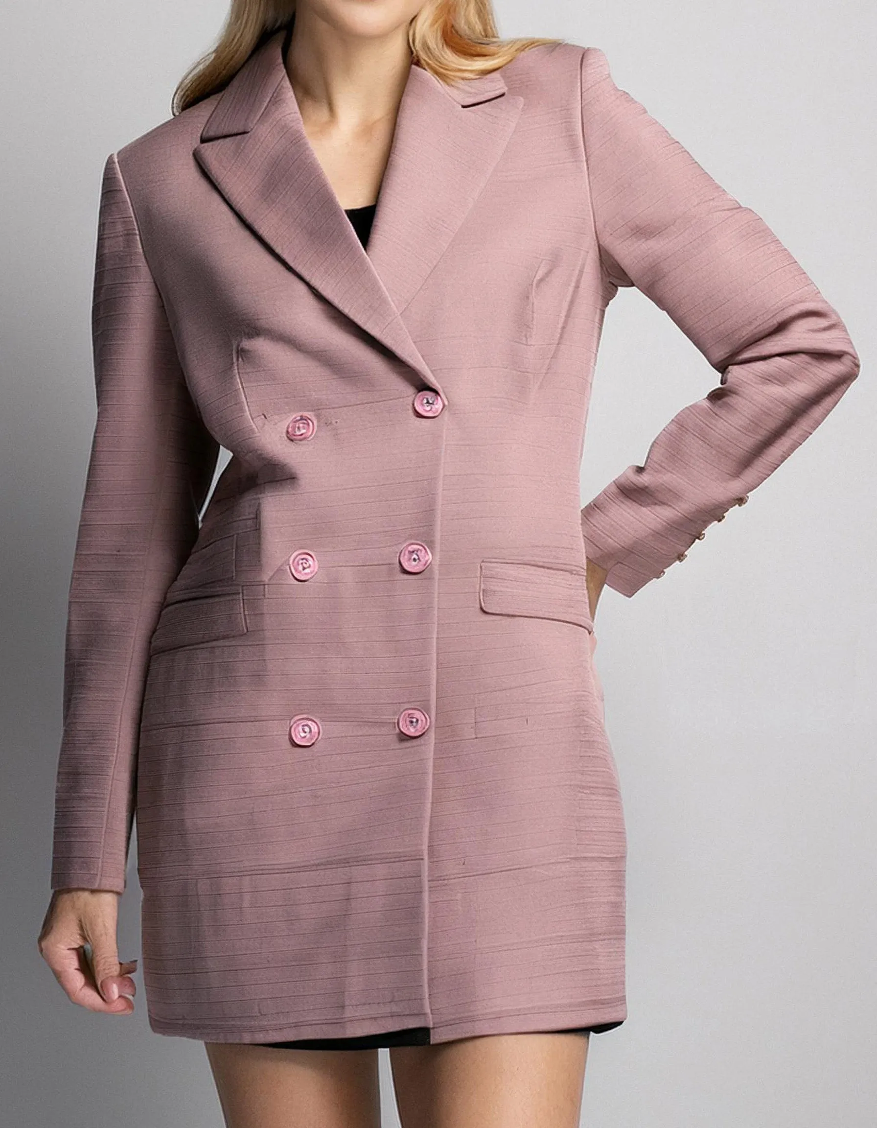 Dusty Rose Blazer Dress