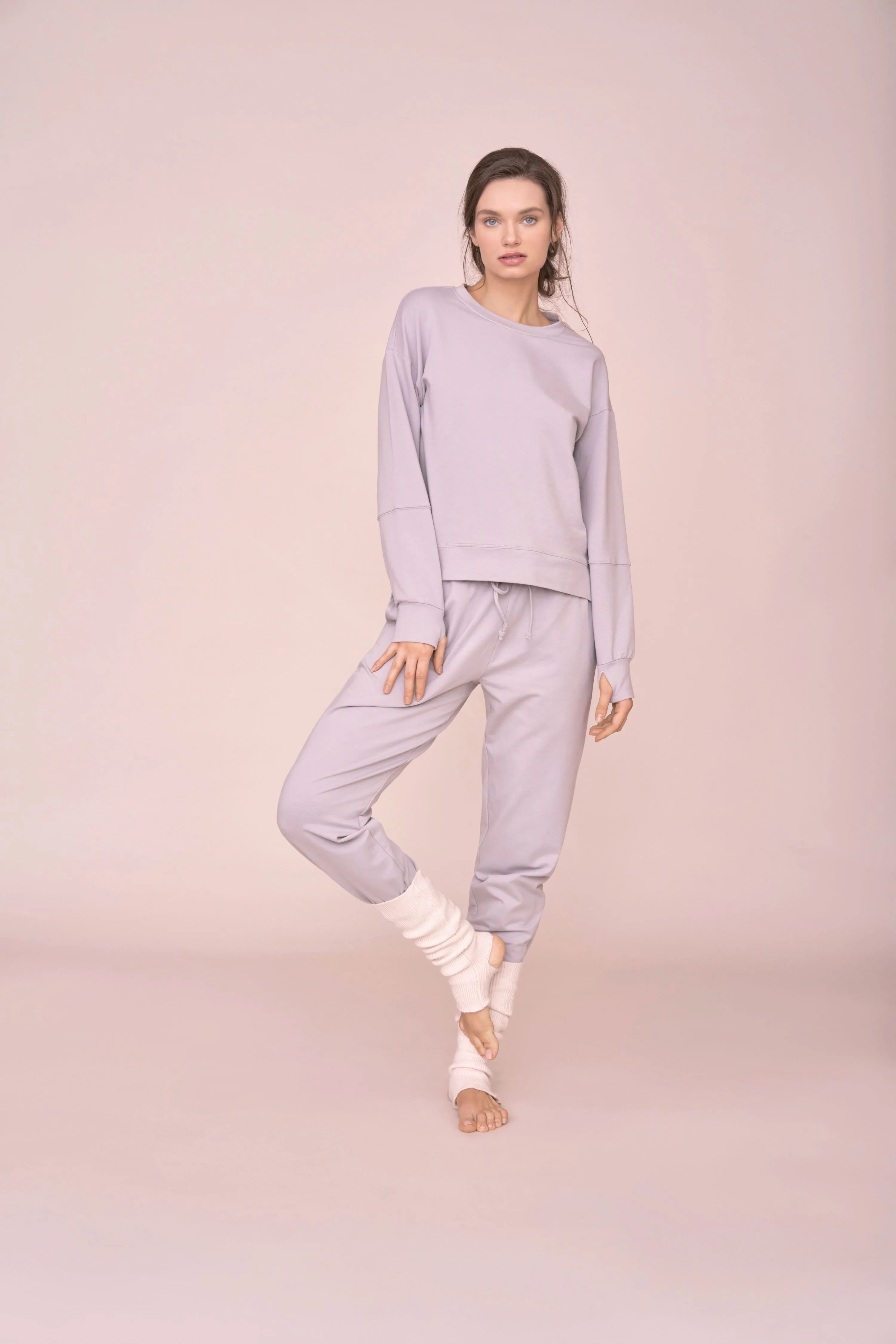 Elegant Sweatpants - Light Grey