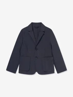 Emporio Armani Boys Cotton Blazer in Navy