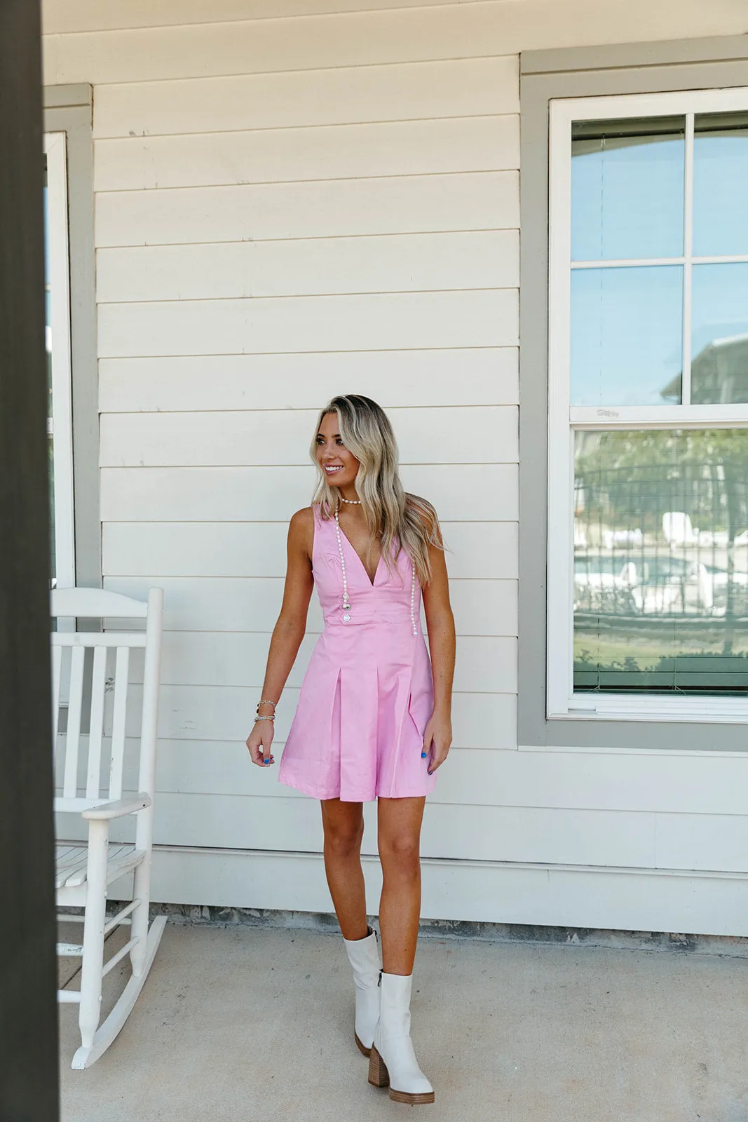 First Class Mini Dress - Pink