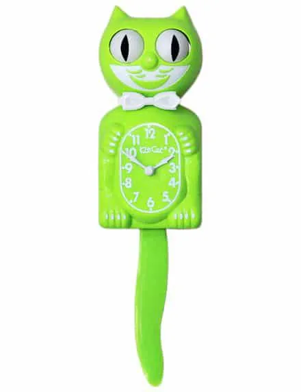 Fun Chartreuse Kit-Cat Klock